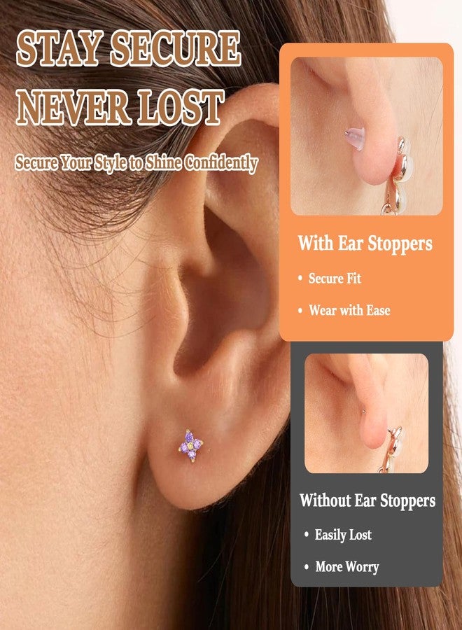hulubo Rubber Earring Backs Soft Clear Earring Backings for Studs Hypoallergenic Silicone Earrings Backs Stopper Replacement for Women (100 Pcs) - Image 3